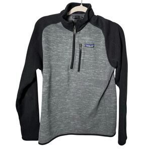 Men’s Patagonia Sz S Better Sweater Gray 1/4 Zip Pullover EUC Cabin Gorpcore